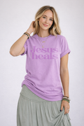 Jesus Heals - T-Shirt Purple Orchid