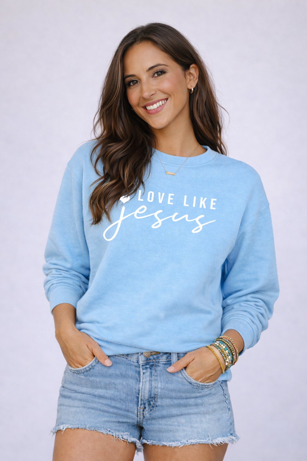 Love Like Jesus - Blue Sweatshirt