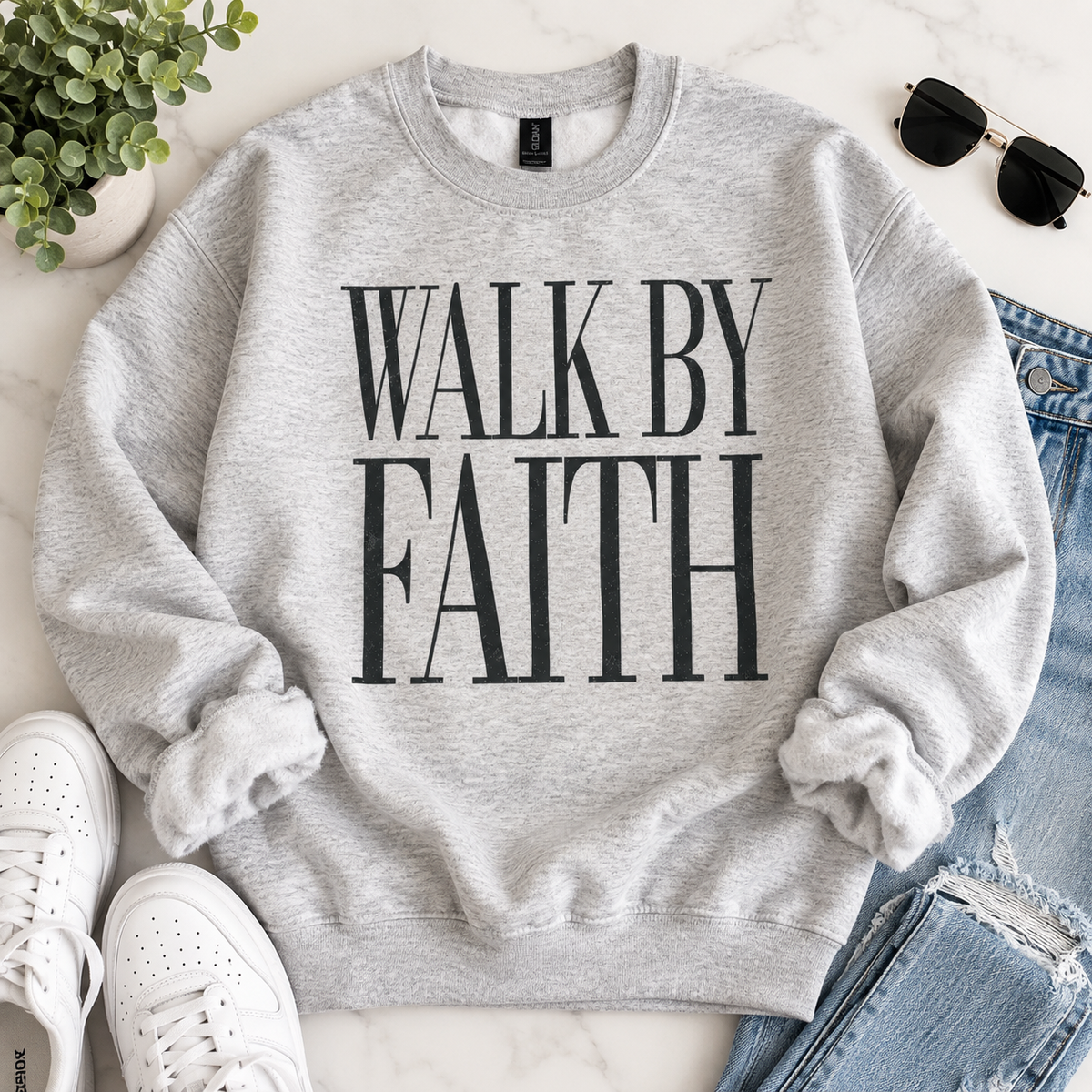Walk by Faith Crewneck sweatshirt